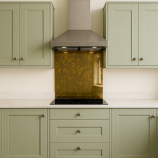 Antique Mirror Splashback - Toughened Bronze with Copper Antique