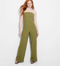 Women's Wide Leg Tube Jumpsuit - Wild Fable Sz M