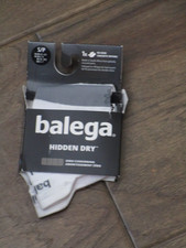 BALEGA HIDDEN DRY WHITE NO SHOW SOCKS SIZE SMALL NEW