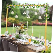 Over The Table Rod Stand with Clamps 31"-110" Length 31"-64" Height Gold