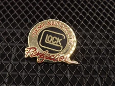 "GLOCK-PERFECTION LOGO" BRAND NEW Collar/Hat Pin Enamel GUARANTEED FOR LIFE 
