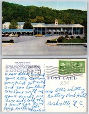 Vintage New Riverside Hotel Gatlinburg TN Postcard Great Smoky Mountains 1954