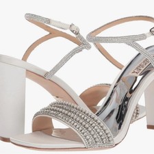 Badgley Mischka Glittering Silver Heels