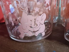 Hazel Atlas Dancing Pink Elephants MCM Style VTG barware 30 pcs