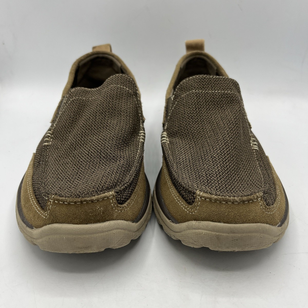 Uru Skechers Shoes Men Sz 8 Brown Superior Milford Relaxed Fit Slip-On