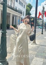 Linn's Ao Dai Authentic Vietnamese Long Dress with Pants Size Medium THI THU W 