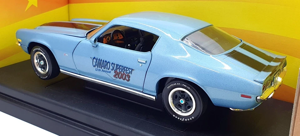 Ertl 1/18 Scale Diecast 29228P - 1970 1/2 RS Z/28 Camaro Superfest 2003 - Blue - Image 2 of 4