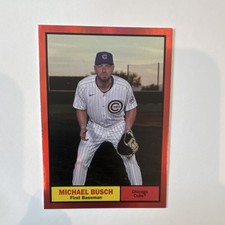 Topps Archives Michael Busch #22 Red Hot Foilboard Cubs  /50 - COLOR MATCH!!!