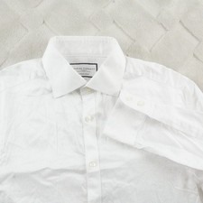 Charles Tyrwhitt Extra Slim Fit Dress Shirt Mens 15/33 Solid White Formal Preppy