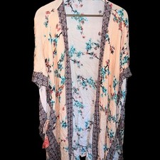 Xhilaration peach boho kimono size XS/S