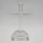 Vintage Marquis Waterford Crystal Cross Figurine Standing 7” Tall Crucifix
