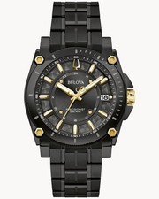 Image of Bulova Black Mens Analogue Watch Precisionist Icon 98B408