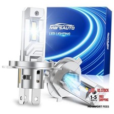 H4 Bulbs 60,000LM 1200 Brighter, 9003 H4 Fog Light with Plug H4/9003 M4 White