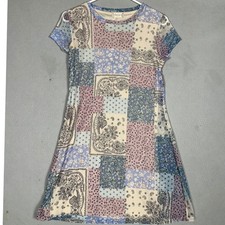 Altard State Dress Womens Medium Multi Mini Patchwork Paisley Made In USA EUC
