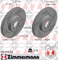 2X Zimmermann Bremsscheibe Black Z 150.1298.53 FüR Bmw X3 E53 X5 E83 Xdrive