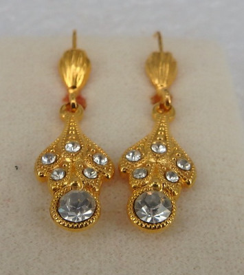 Neugablonz Dieter Knobloch: Paar Ohrringe im Art Deco Stil Diamanten (128287)