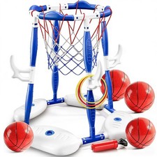 2 In 1 Pool Basketball Hoop Game Set Swimming Pool Toys for Kids Adults