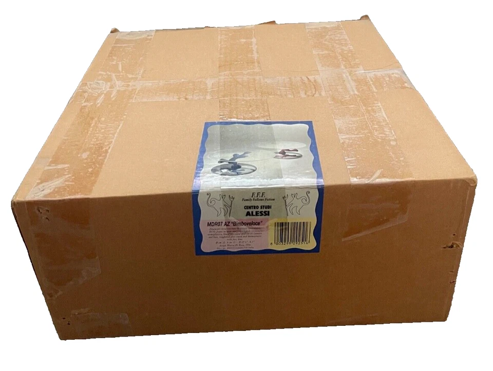 ALESSI Bimboveloce Plato para Pasteles Soporte Bandeja de Vidrio por Mattia Di Rosa NUEVO EN CAJA RARO Foto 3 de 3