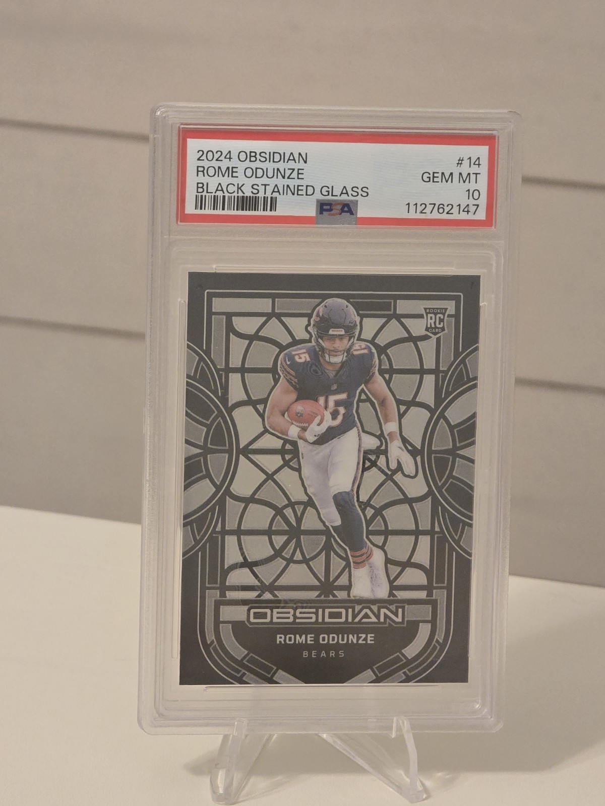 Rome Odunze Panini Obsidian Black Stained Glass #14 Base