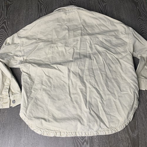 Zara Damen Hemdjacke weiß Baumwolle mit Knopfleiste Größe M 0662 - Bild 7 von 7
