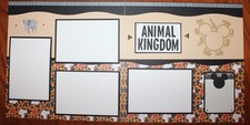Disney Animal Kingdom scrapbook pages 2 each 12 x 12 handamde photo ready