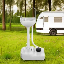 Portable Wash Sink Camping Garden Washing Station Hand Wash Basin Stand W/17 L