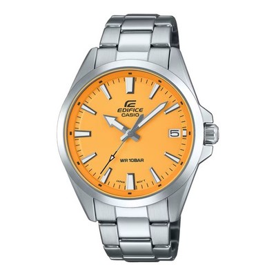 CASIO EDIFICE EFV-100DJ-9AJF Yellow Dial Elegant Stainless Steel Men Watch NEW