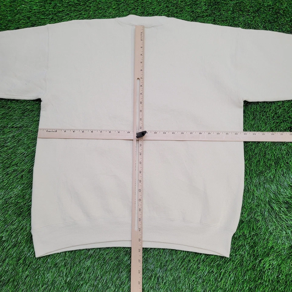 Sudadera vintage años 90 LEE sello arpa mujer XL 23x25 holgada marfil Foto 3 de 4