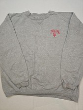 Vintage IU Indiana Embroidered Crewneck Logo Sweatshirt Sz Large Made in USA