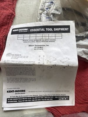 Kent Moore J - 49015 Integral Cooler Adapter Kit For Allison Transmission