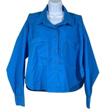 NWT Anthropologie Pilcro Long Sleeve Placket Back Slit Button Down Indie Blouse