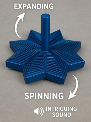 3D Printed Expandable Fidget Star Toy   Fractal Hexagon Sensory Anti-Stress