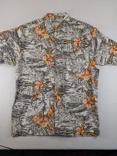 ONeill Button Up Vintage Hawaiian Shirt Mens Med Floral Short Sleeve Retro Surf