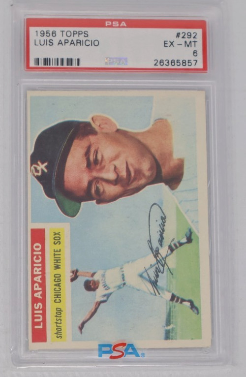 1956 Topps Luis Aparicio ROOKIE  PSA 6 PSA HOF White Sox #292 Vintage Baseball
