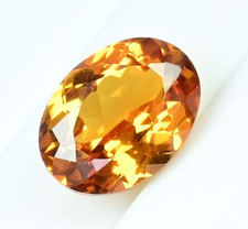 20.25 Ct Natural Imperial Topaz Untreated Certified Oval Flawless Loose Gemstone