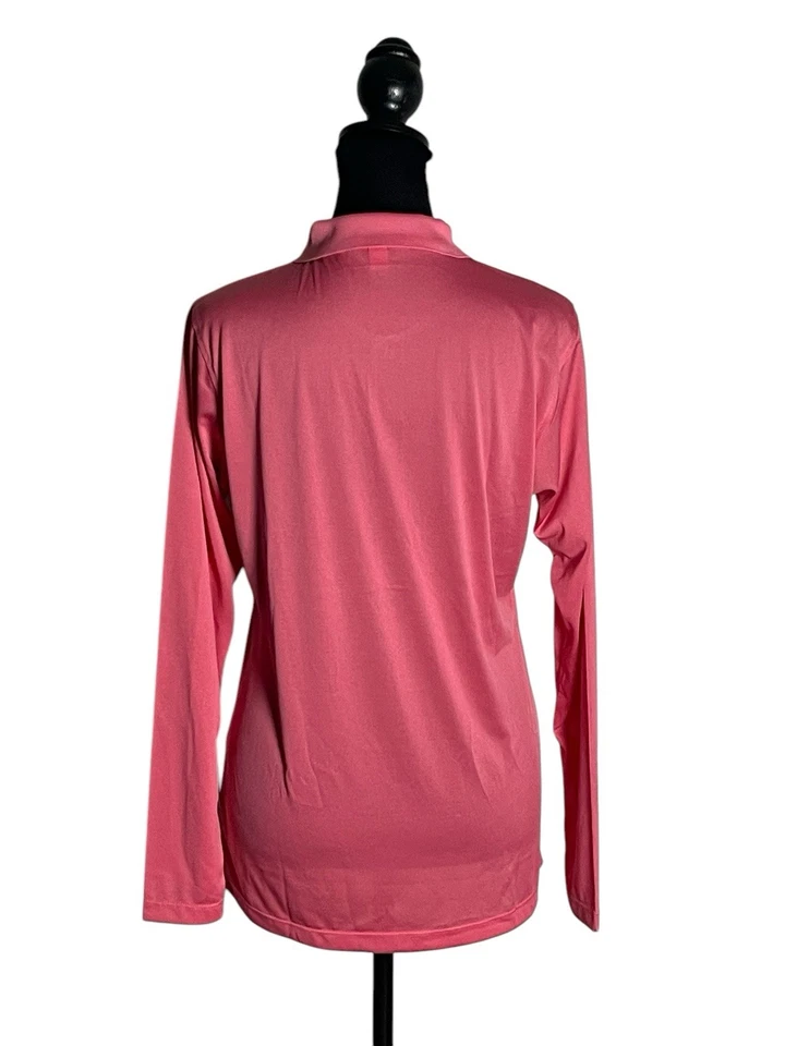 Moletom Peter Millar feminino M rosa pulôver camisa polo golfe UPF 50 feminino - Imagem 4 de 4