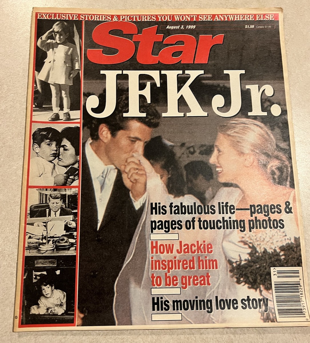 John F Kennedy Jr lot of 7 Magazines Life Enquirer Globe