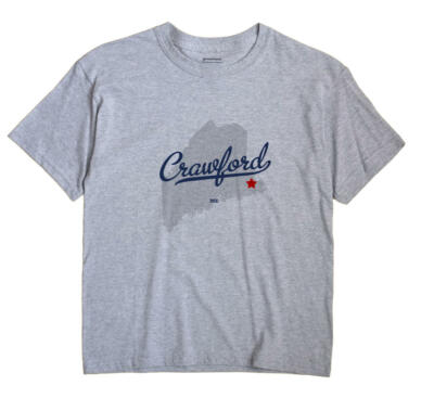 Crawford Maine ME T-Shirt MAP