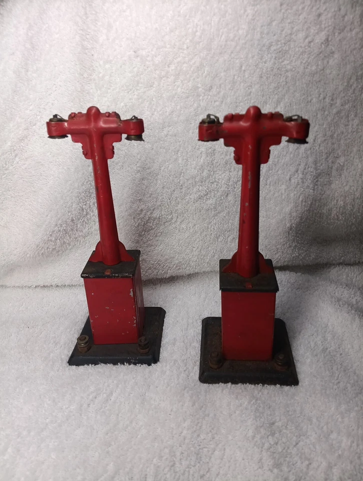 MARX #408 Train Railroad Electric Lamp Posts, OB, Original Pair - Image 3 of 4