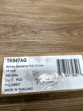 Top Knobs TK947AG Kinney 12" Center to Center Handle Appliance Pull -Ash Gray