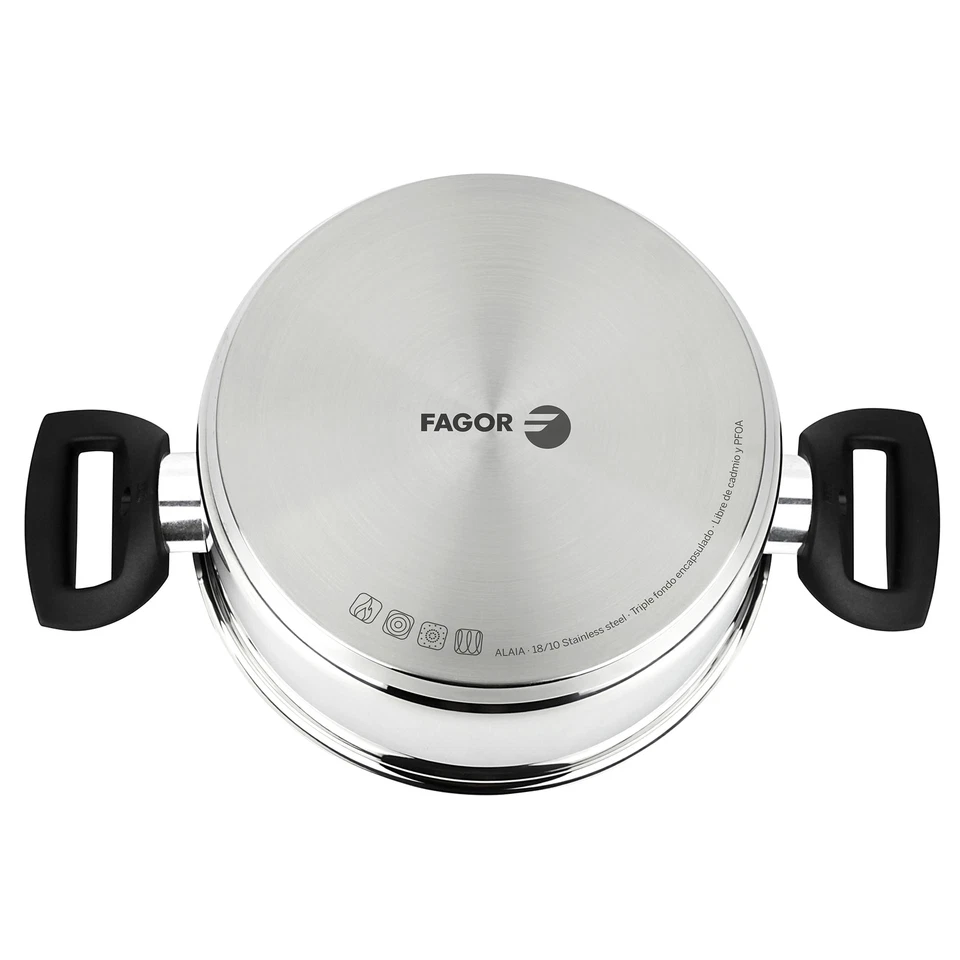 Kochtopf cm 24 L, 4,5 L, Induktion, Edelstahl, Glasdeckel,  für Alle Herdarten - Bild 3 von 3