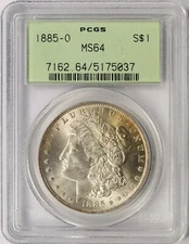 1885-O $1 Morgan Dollar PCGS MS64 OGH