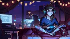 Anime girls s headphones pc Playmat Game Mat Desk
