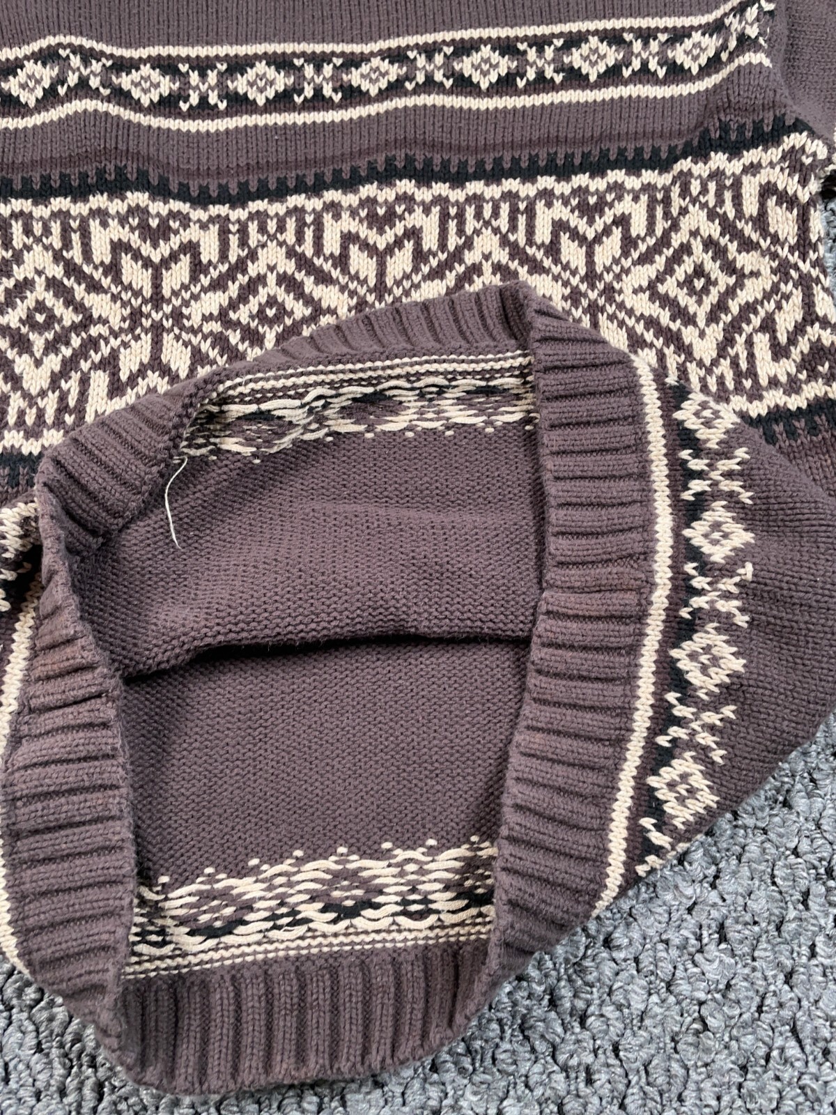 Lands' End Geometric Snowflake Pattern Sweater Wo… - image 14