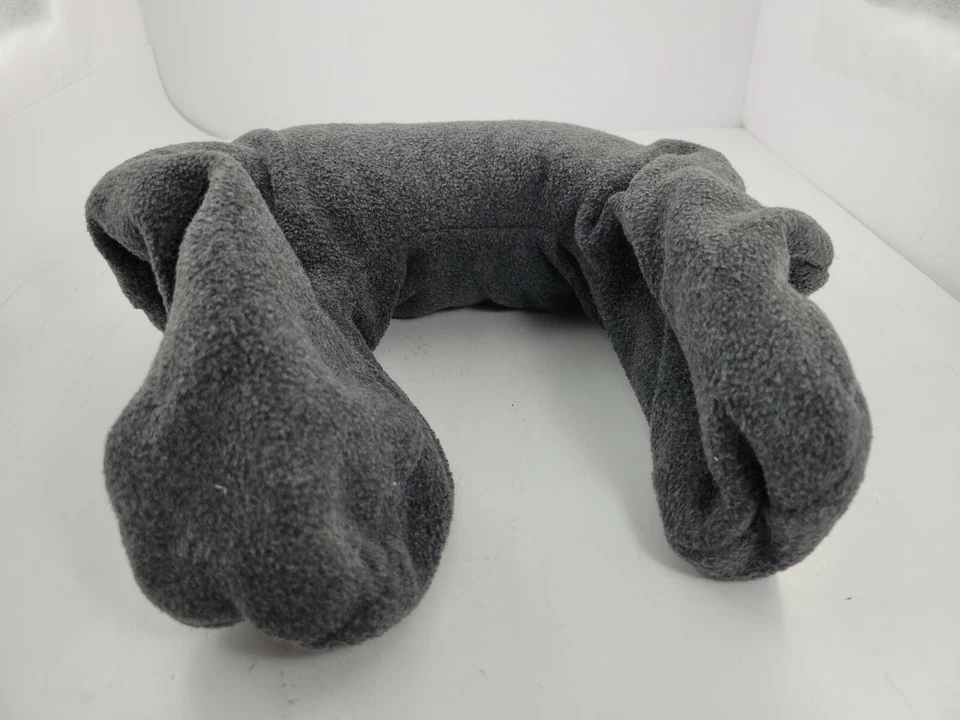 Almohada de viaje inflable para masaje Brookstone cuello lumbar gris polar Foto 2 de 4