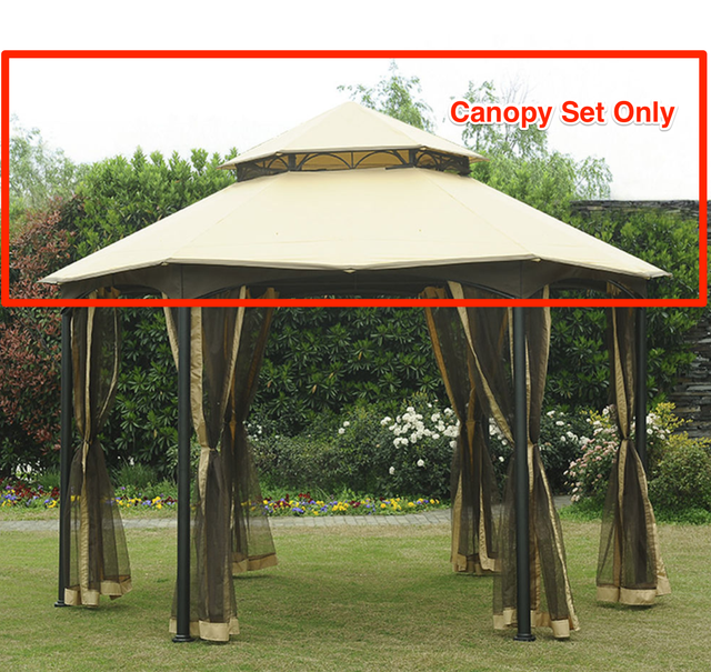 Sunjoy L Gz120pst 2k Gazebo Canopy Set Replacement For Sears And