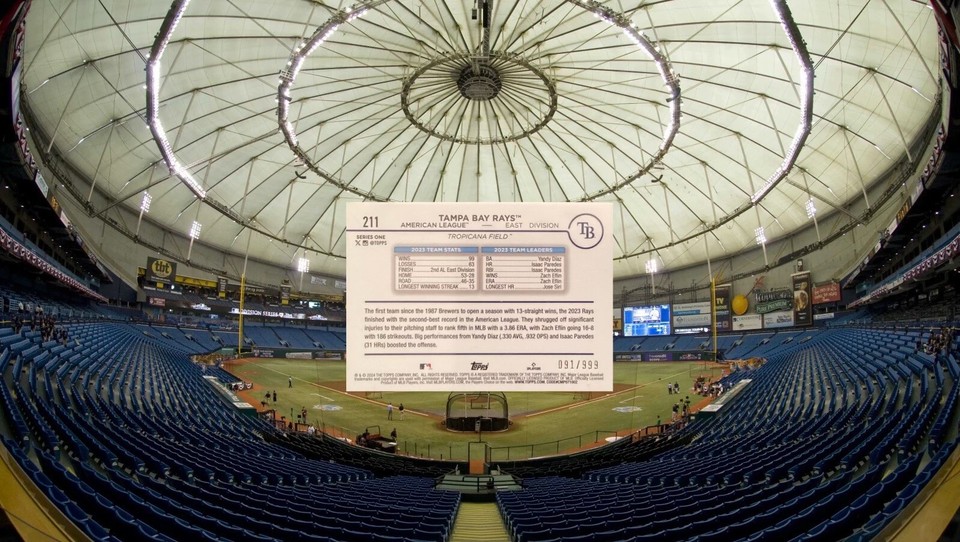 2024 Topps Series 1 Blue Parallel Tampa Bay Rays Team Card /999 eBay