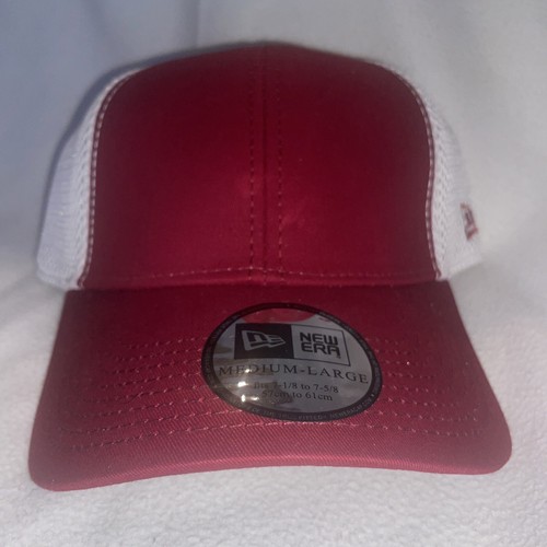 New Era Golf 2 Tone Blank Hat Cap New Fitted Size M/L Maroon / White Strech Fit - Picture 4 of 7
