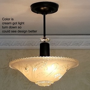 452a Vintage Ceiling Glass Light Lamp Fixture Chandelier Lights