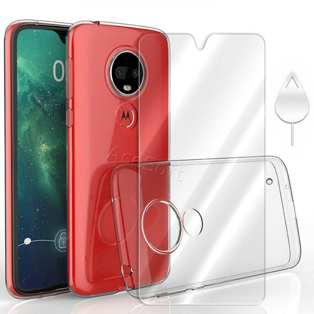 AntiShatter Tempered Glass Screen Protector TPU Case for Motorola Moto